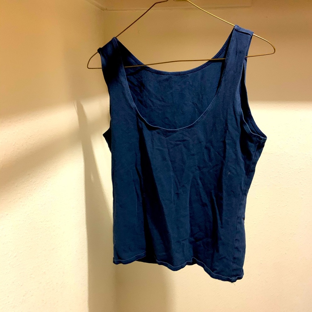 Navy blue tank top.